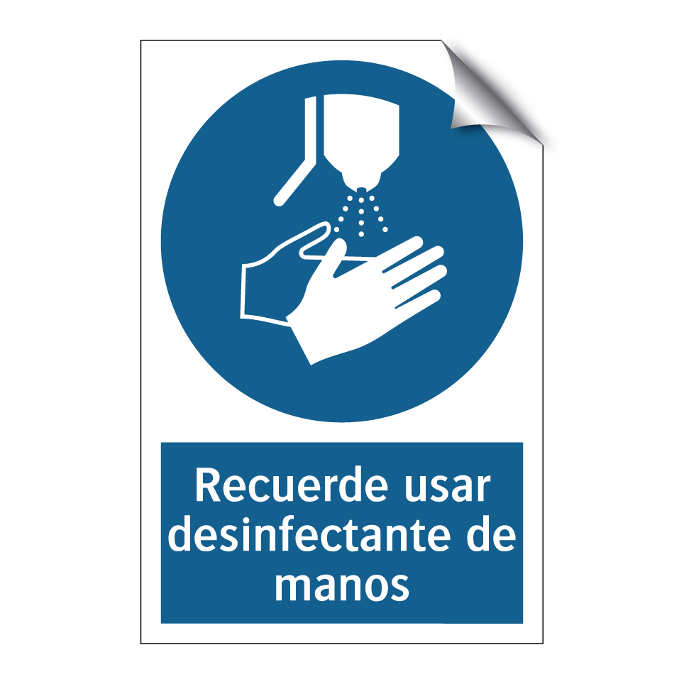 Recuerde usar desinfectante de manos
