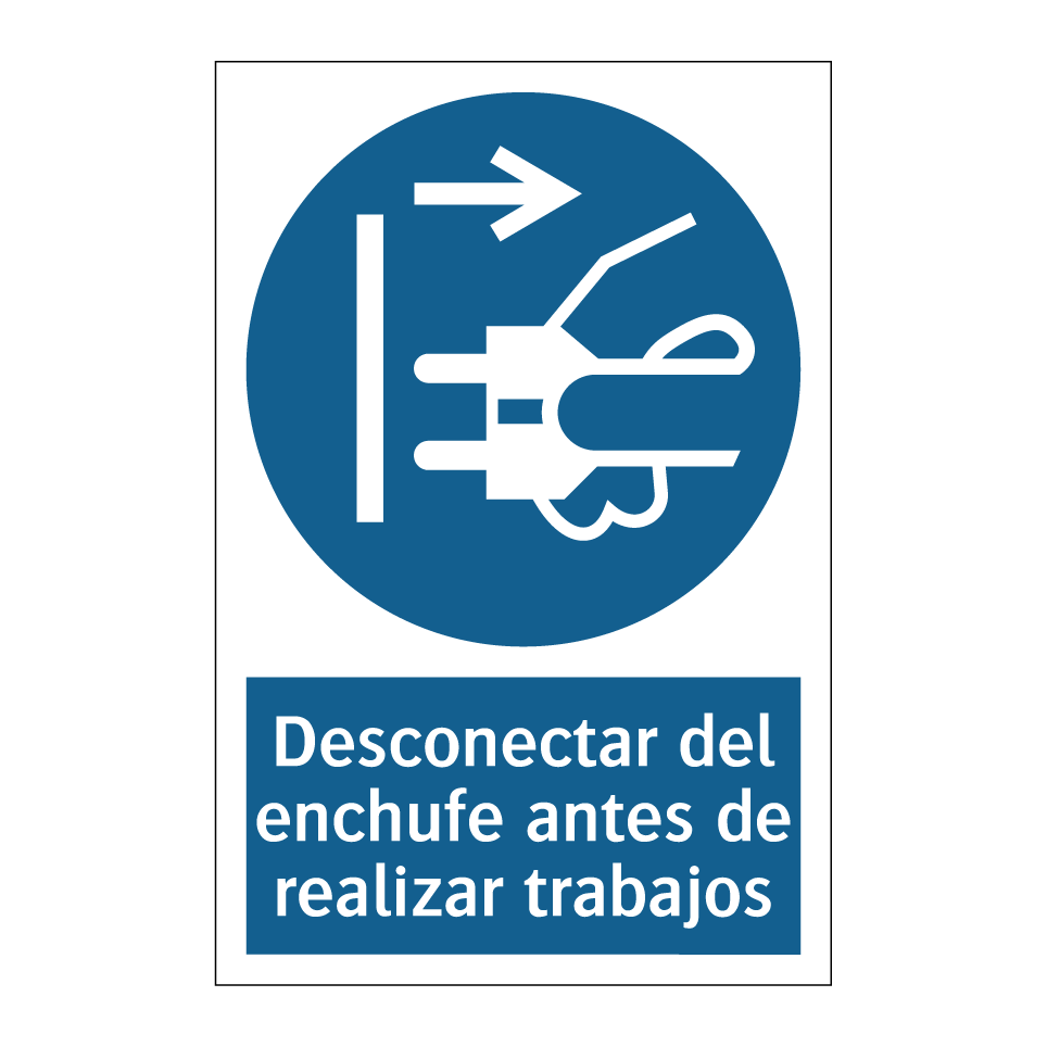 Desconectar del enchufe antes de realizar trabajos