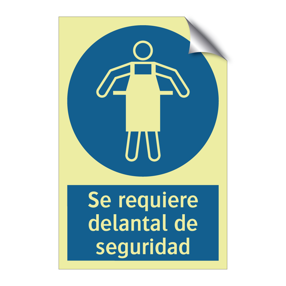 Se requiere delantal de seguridad