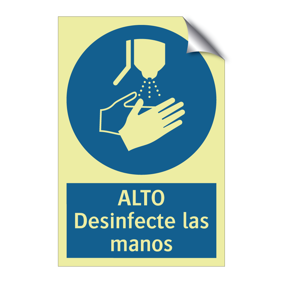 ALTO Desinfecte las manos