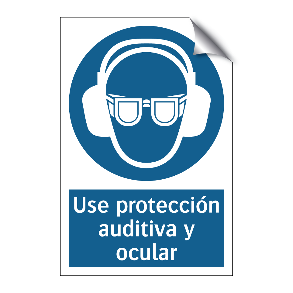 Use protección auditiva y ocular