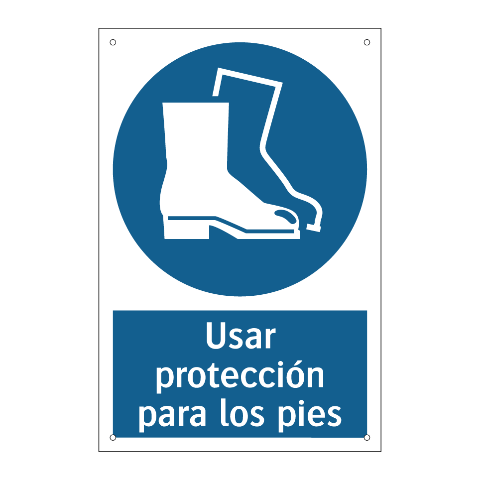 Usar protección para los pies