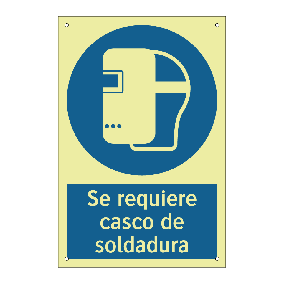 Se requiere casco de soldadura