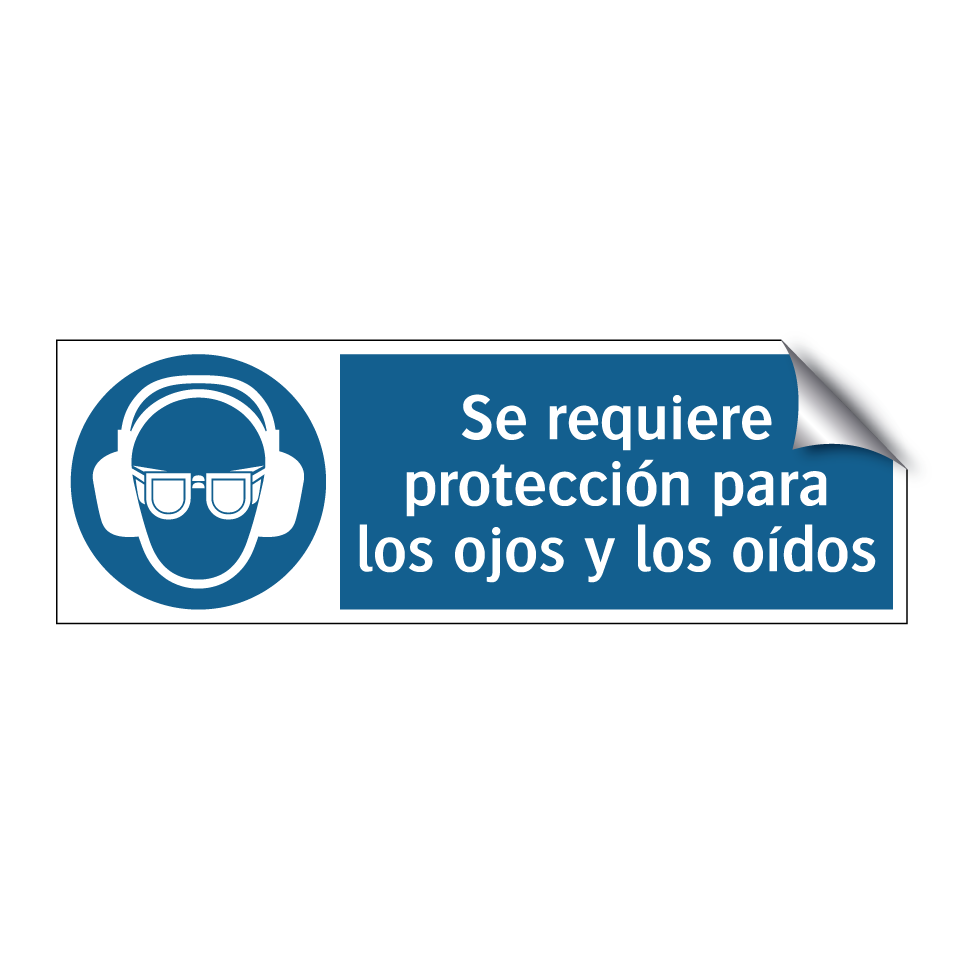 Se requiere protección para los ojos y los oídos