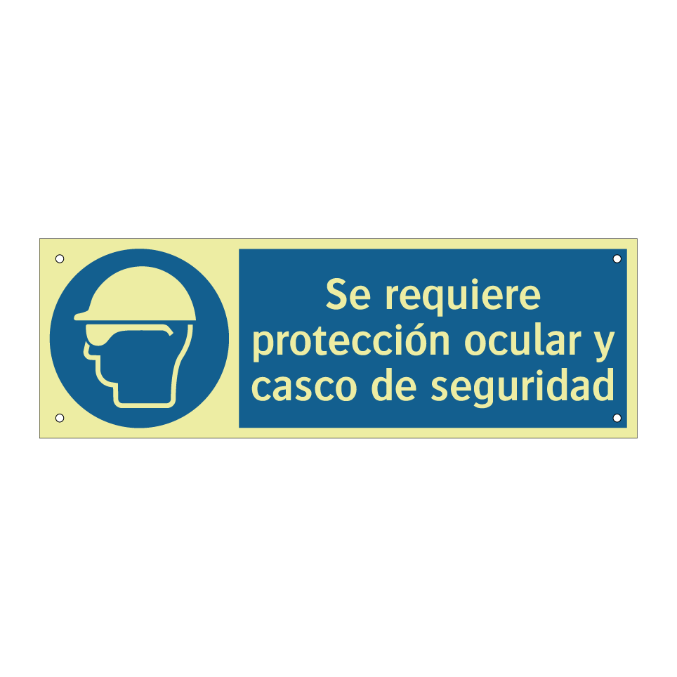 Se requiere protección ocular y casco de seguridad