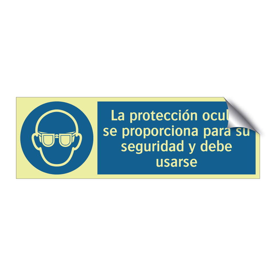 La protección ocular se proporciona para su seguridad y debe usarse