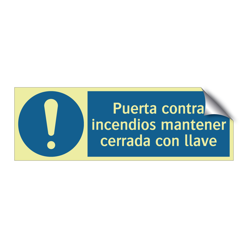 Puerta contra incendios mantener cerrada con llave