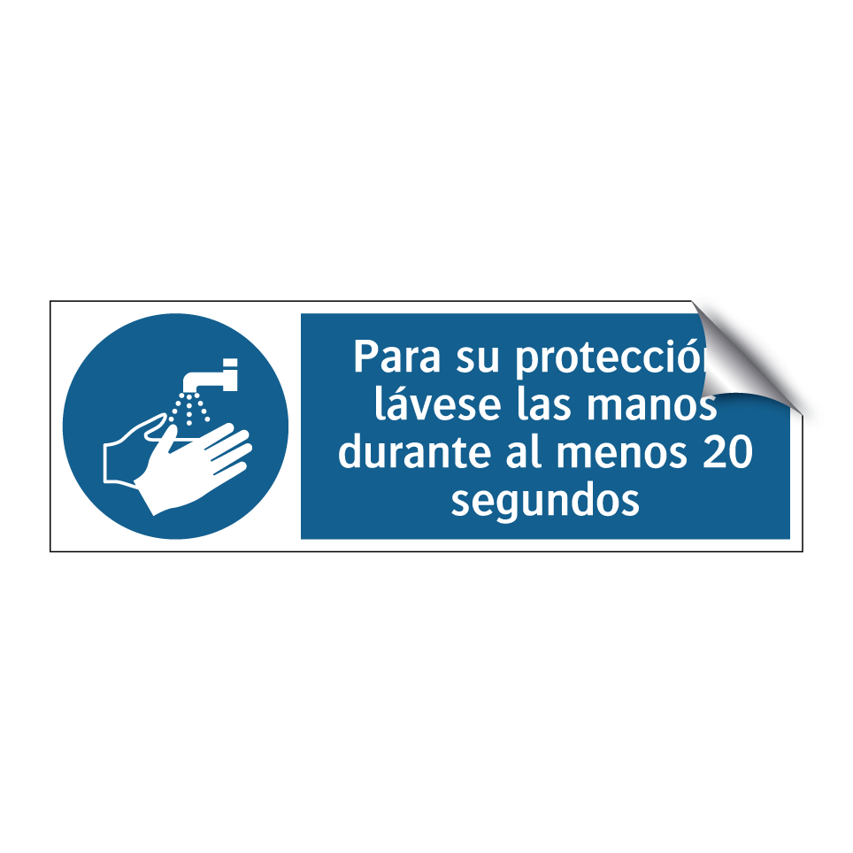 Para su protección, lávese las manos durante al menos 20 segundos