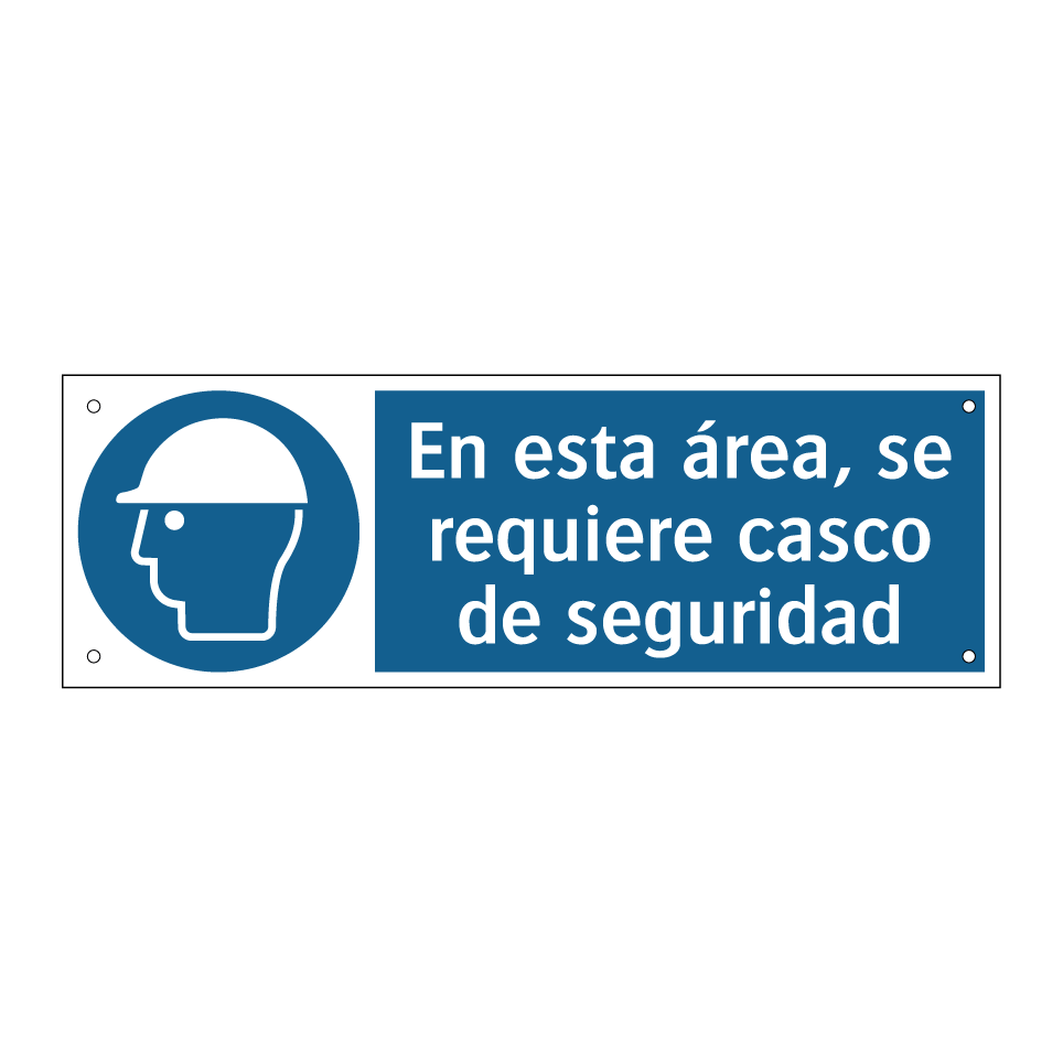 En esta área, se requiere casco de seguridad