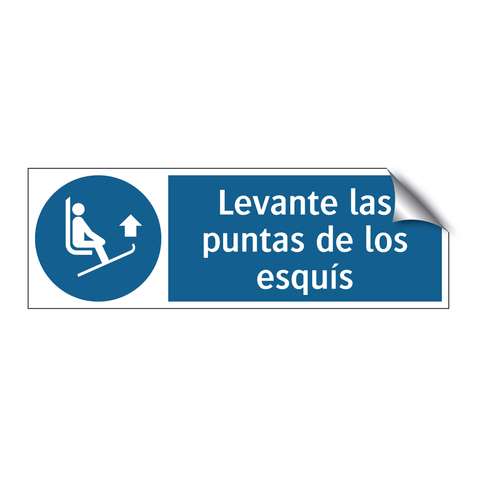 Levante las puntas de los esquís