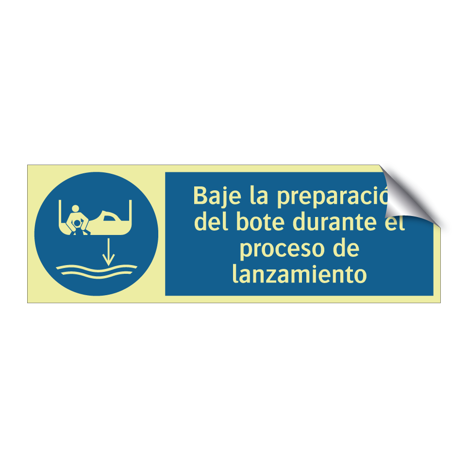 Baje la preparación del bote durante el proceso de lanzamiento