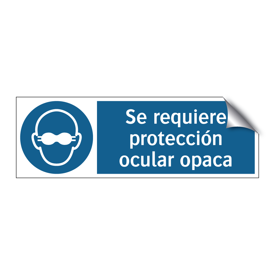 Se requiere protección ocular opaca