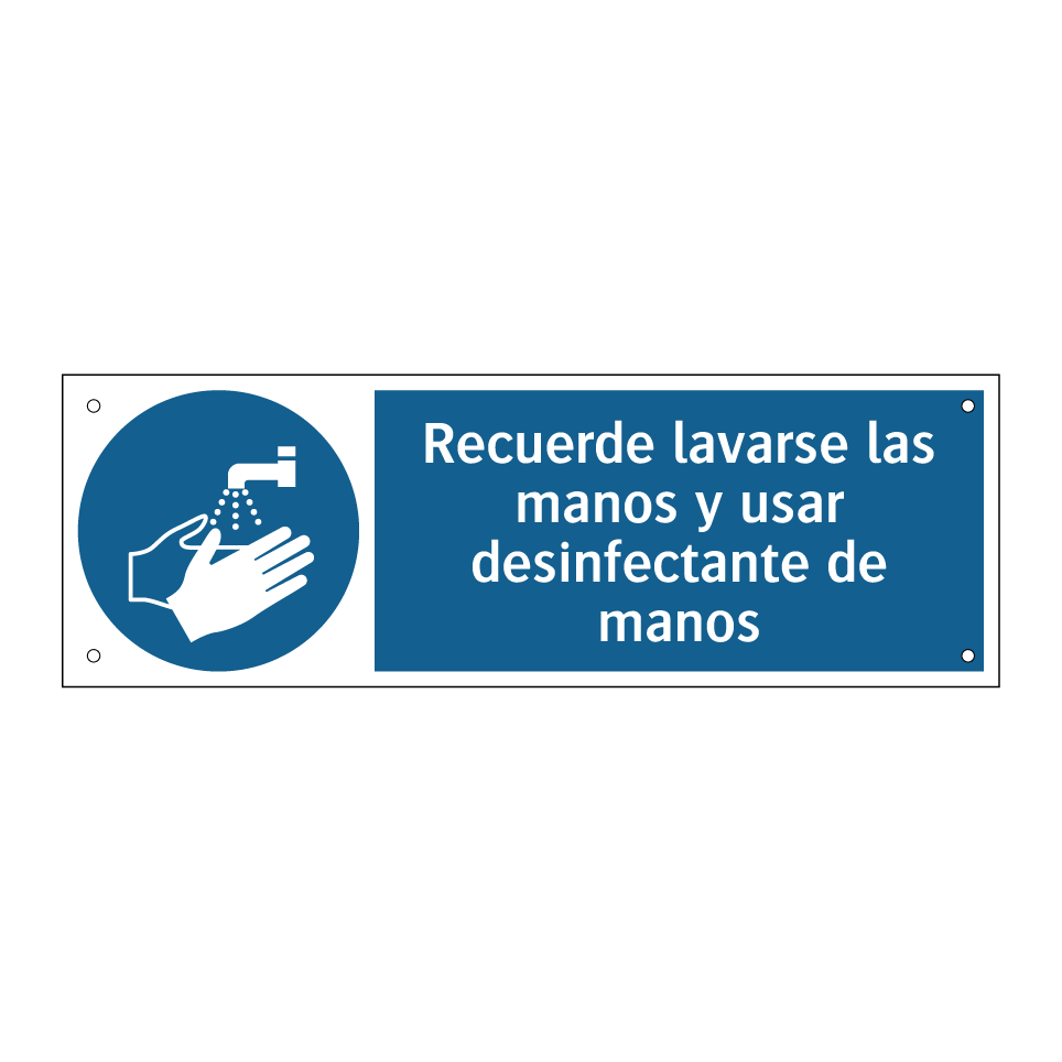 Recuerde lavarse las manos y usar desinfectante de manos
