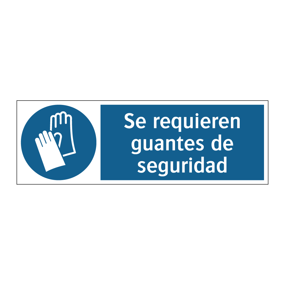 Se requieren guantes de seguridad