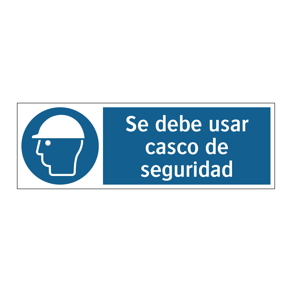 Se debe usar casco de seguridad