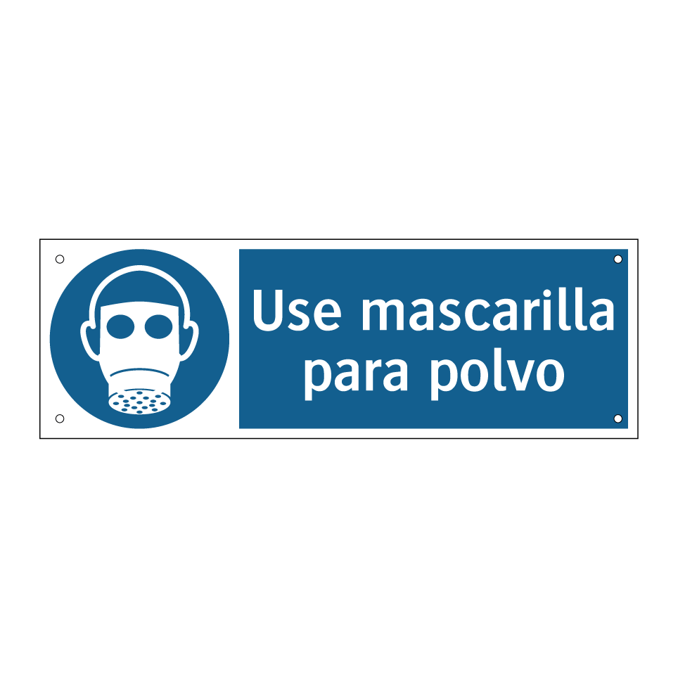 Use mascarilla para polvo