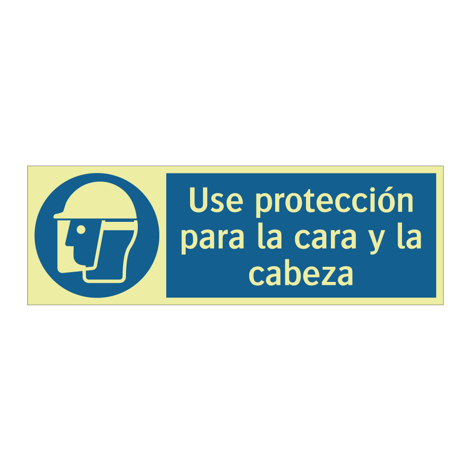 Use protección para la cara y la cabeza
