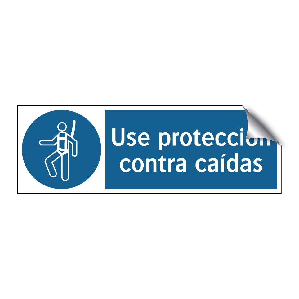 Use protección contra caídas