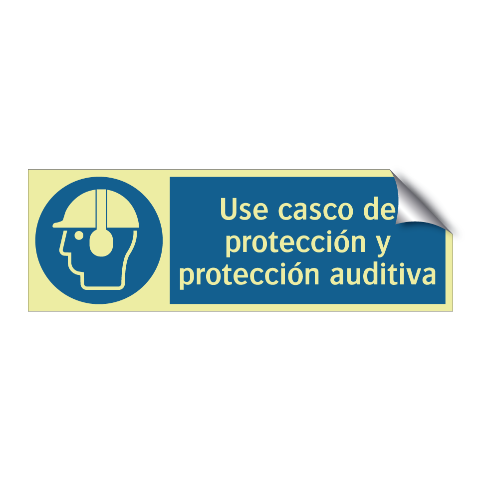 Use casco de protección y protección auditiva