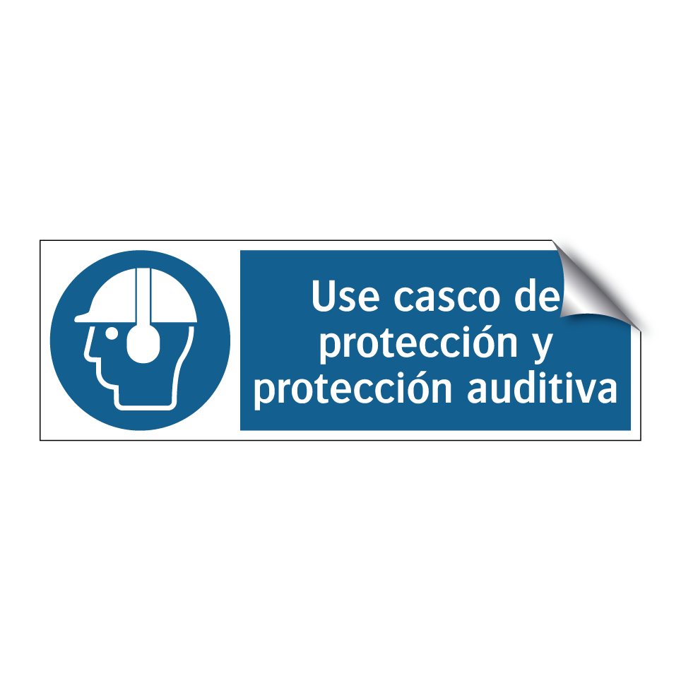Use casco de protección y protección auditiva