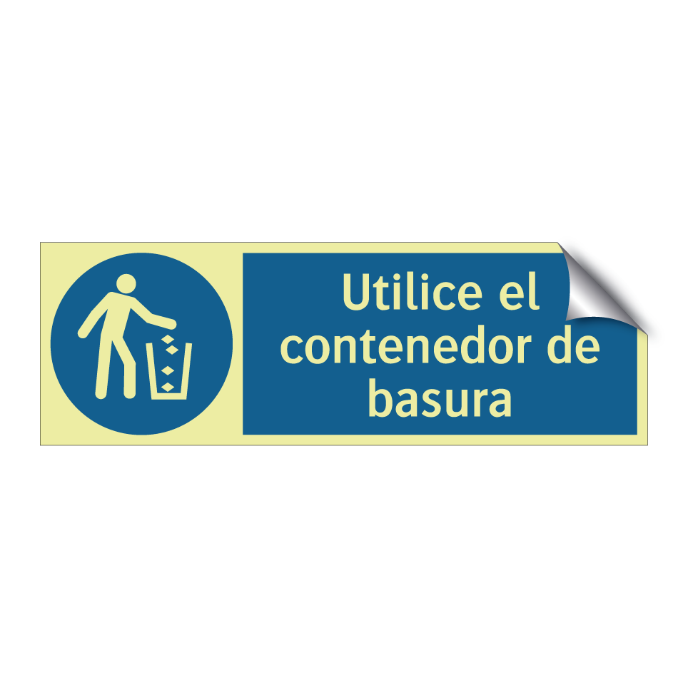 Utilice el contenedor de basura