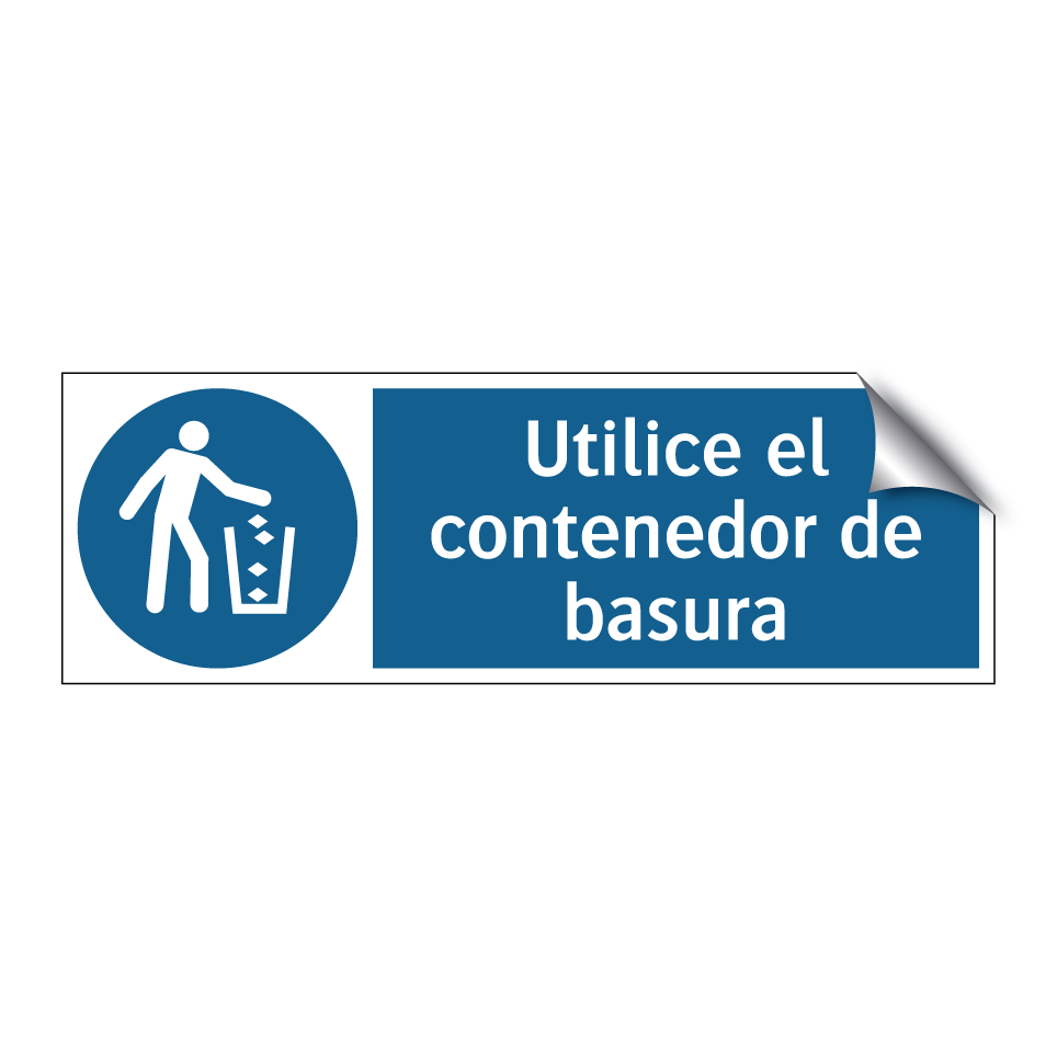 Utilice el contenedor de basura