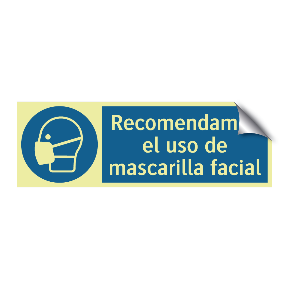 Recomendamos el uso de mascarilla facial