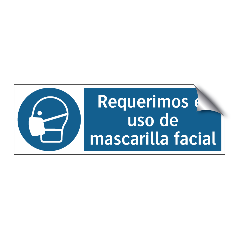 Requerimos el uso de mascarilla facial