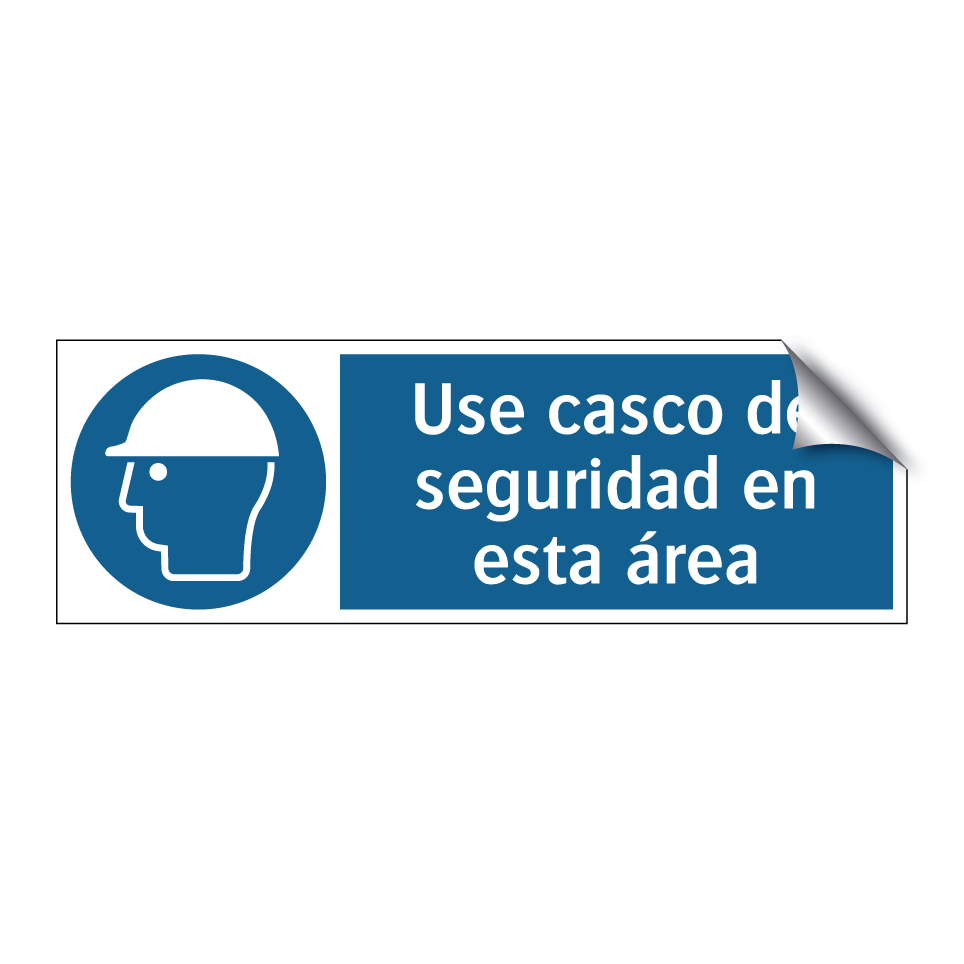 Use casco de seguridad en esta área