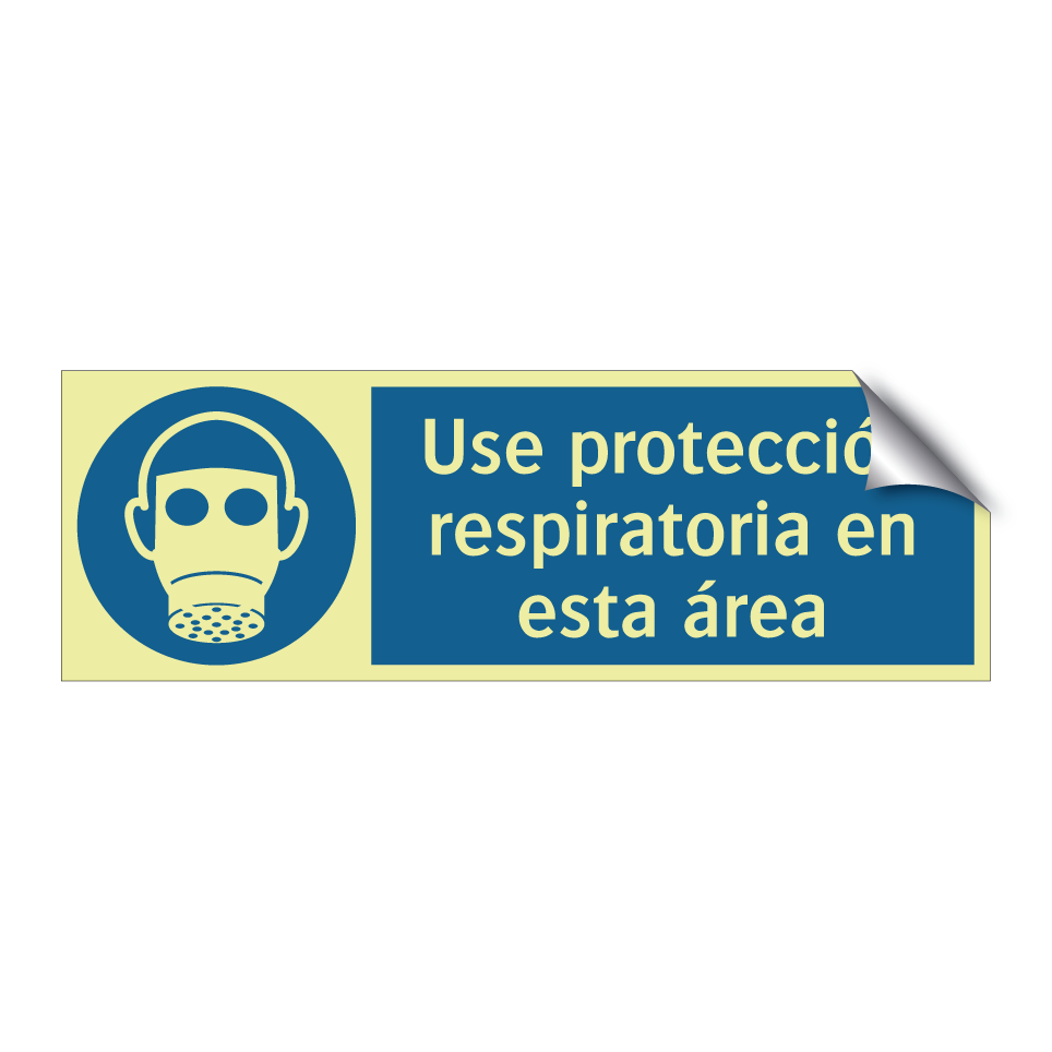 Use protección respiratoria en esta área
