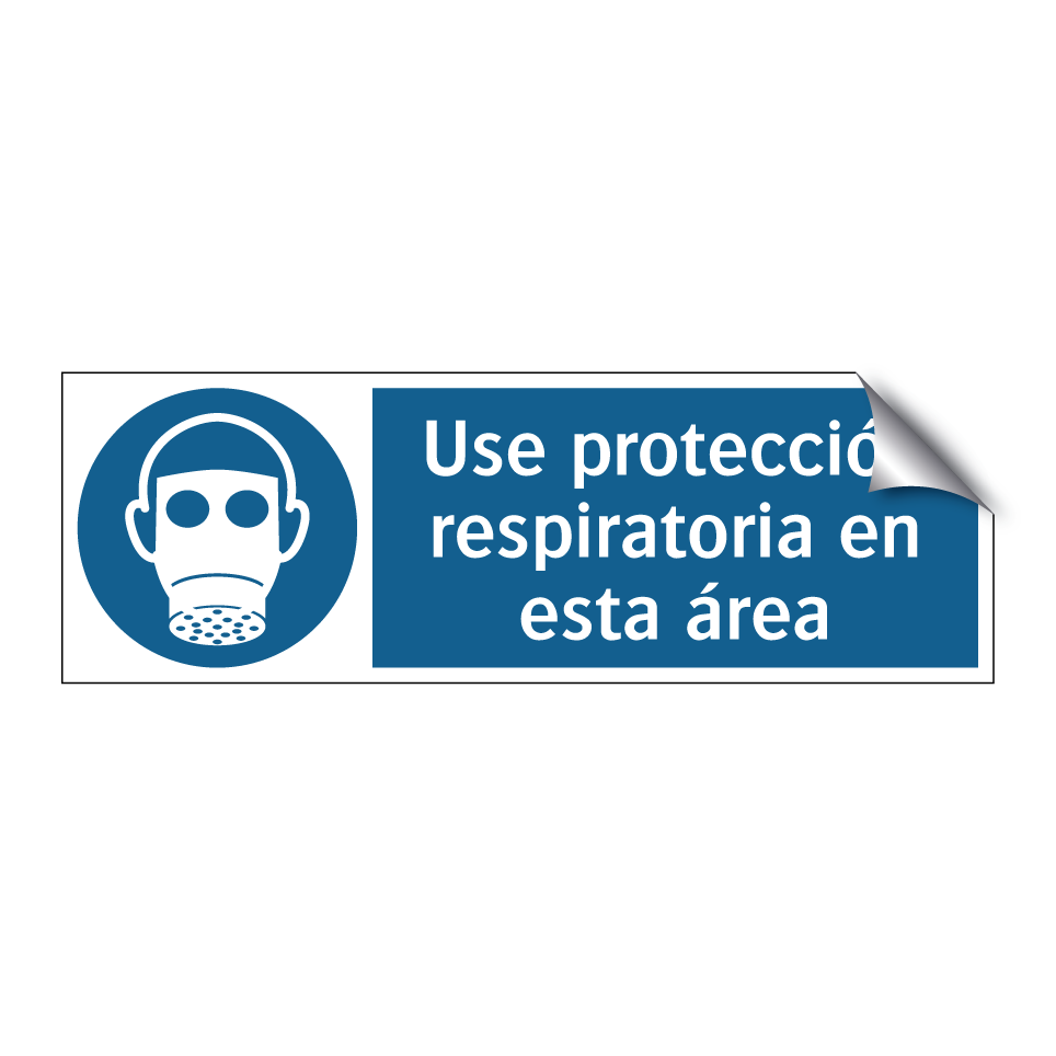 Use protección respiratoria en esta área