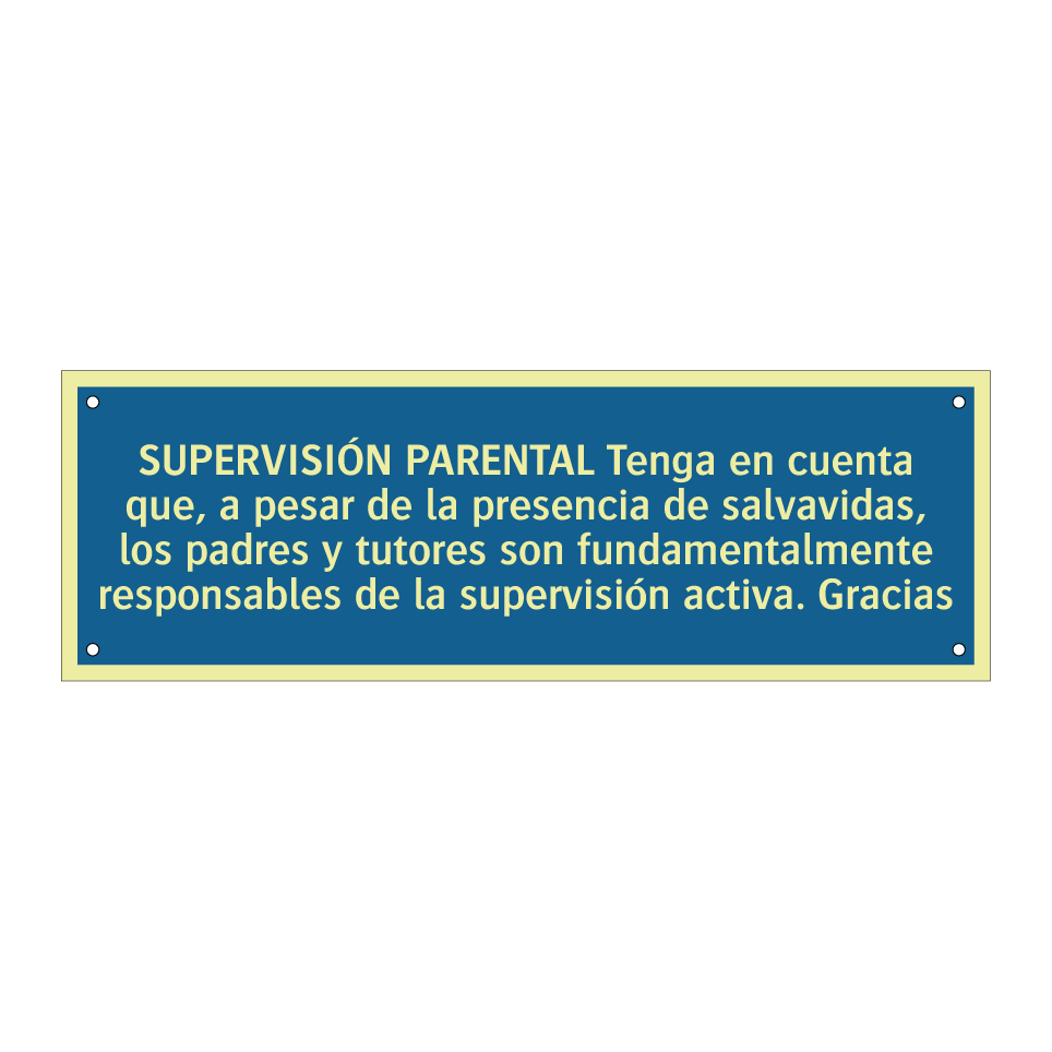 SUPERVISIÓN PARENTAL Tenga en cuenta que, a pesar de la presencia de salvavidas, los padres y tutores son fundamentalmente responsables de la supervisión activa. Gracias