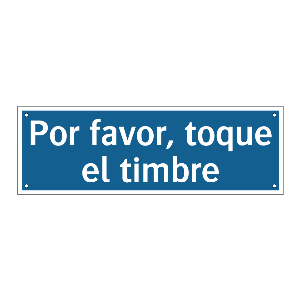Por favor, toque el timbre