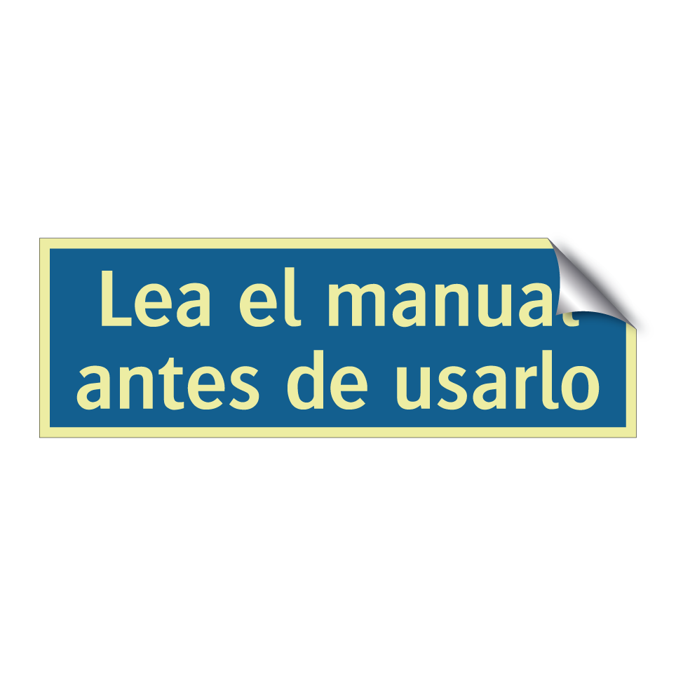 Lea el manual antes de usarlo