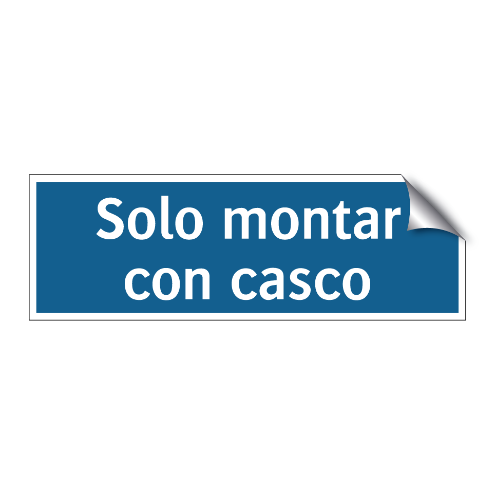 Solo montar con casco