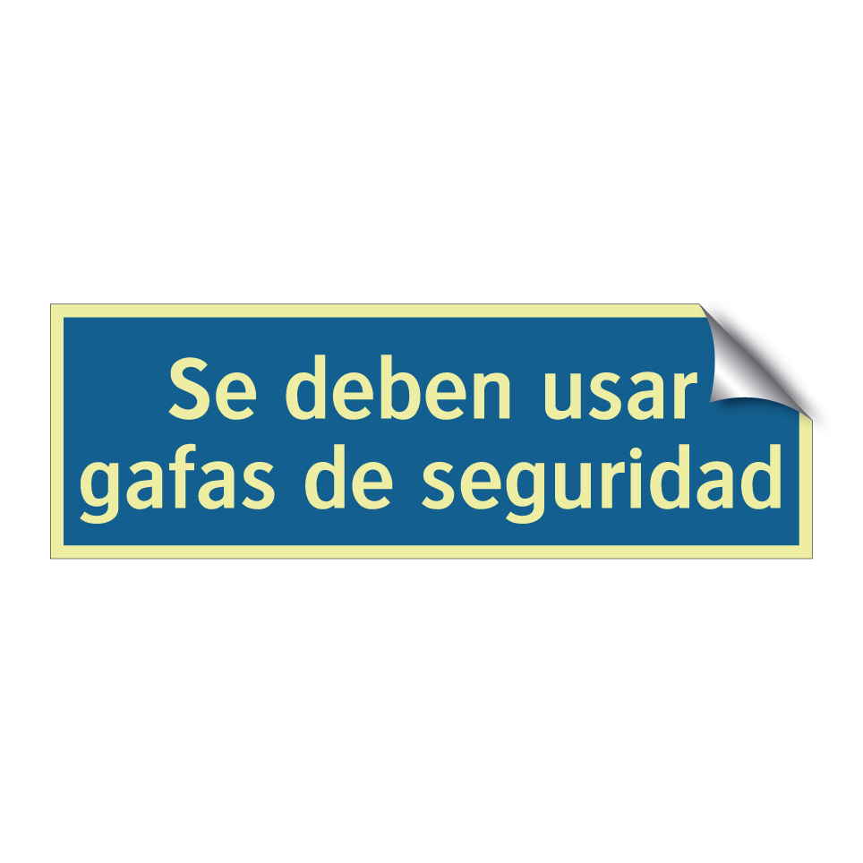 Se deben usar gafas de seguridad