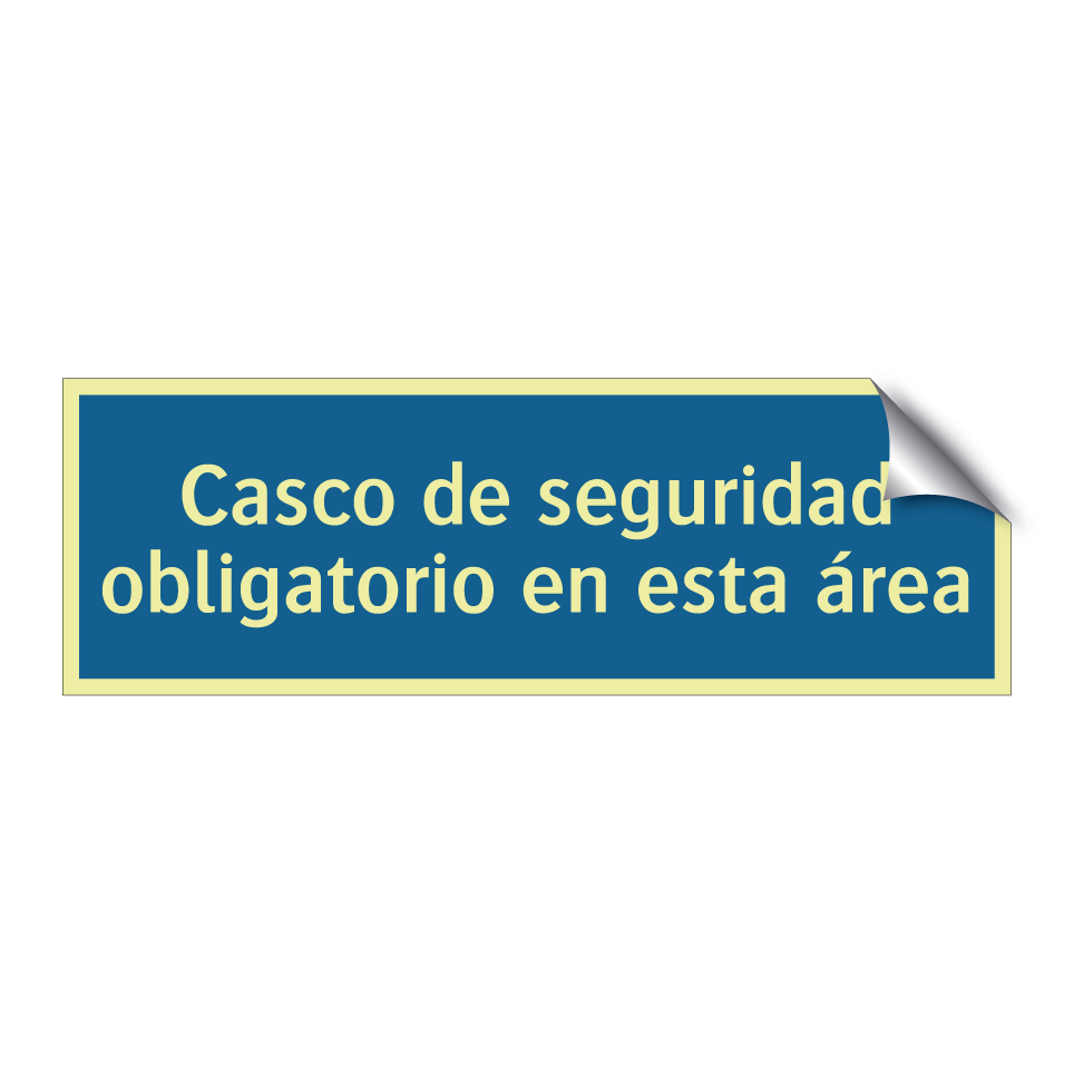 Casco de seguridad obligatorio en esta área