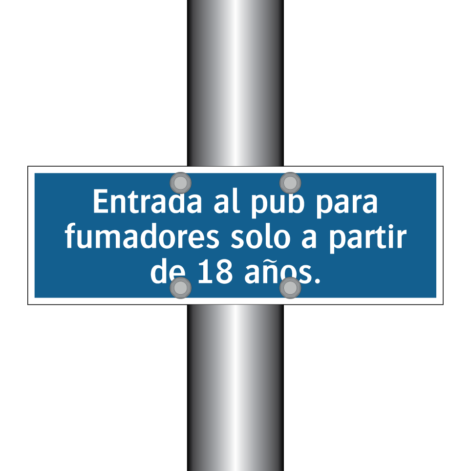 Entrada al pub para fumadores solo a partir de 18 años.