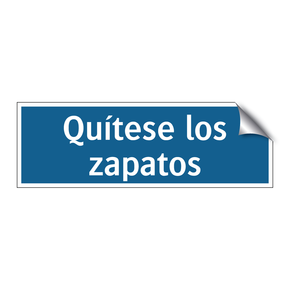 Quítese los zapatos
