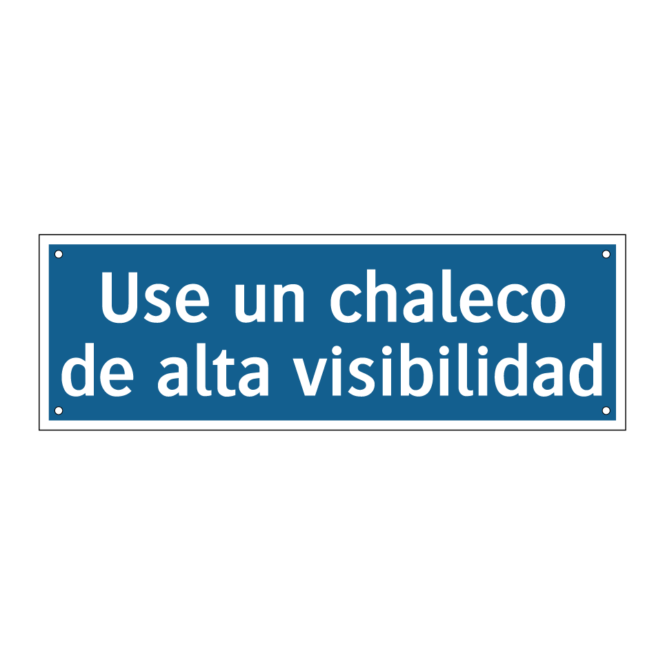 Use un chaleco de alta visibilidad
