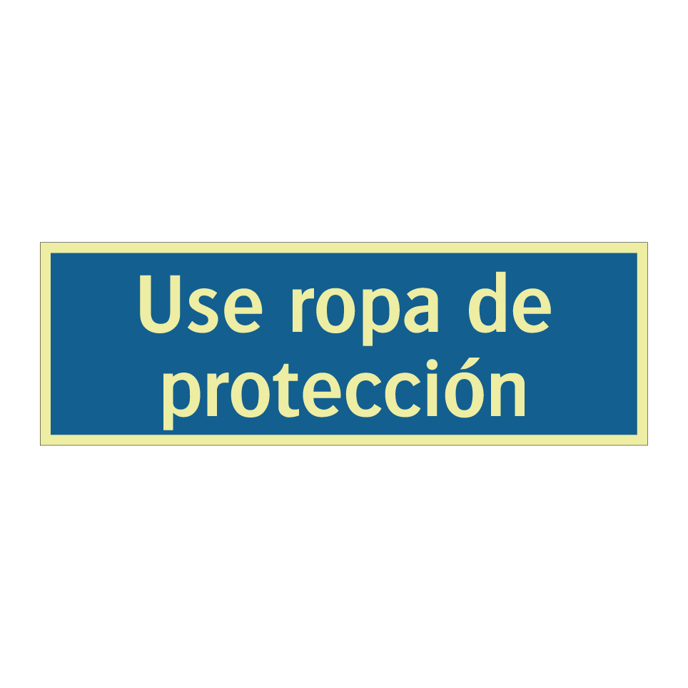 Use ropa de protección