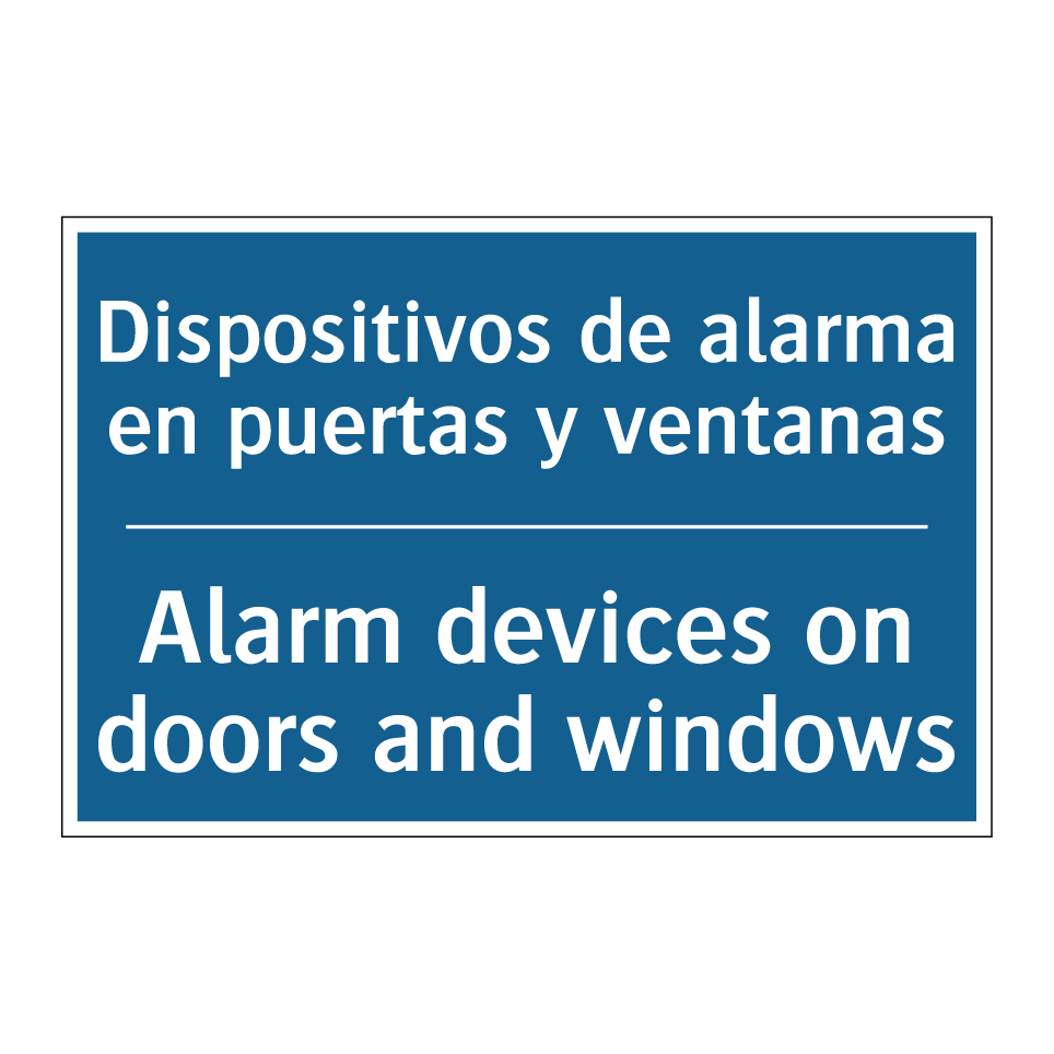 Dispositivos de alarma en puertas  /.../ - Alarm devices on doors and windows /.../