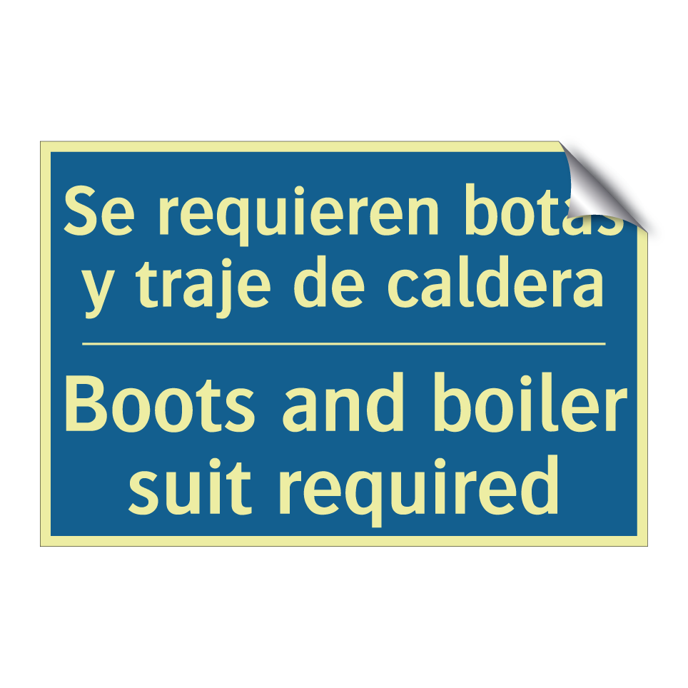 Se requieren botas y traje de  /.../ - Boots and boiler suit required