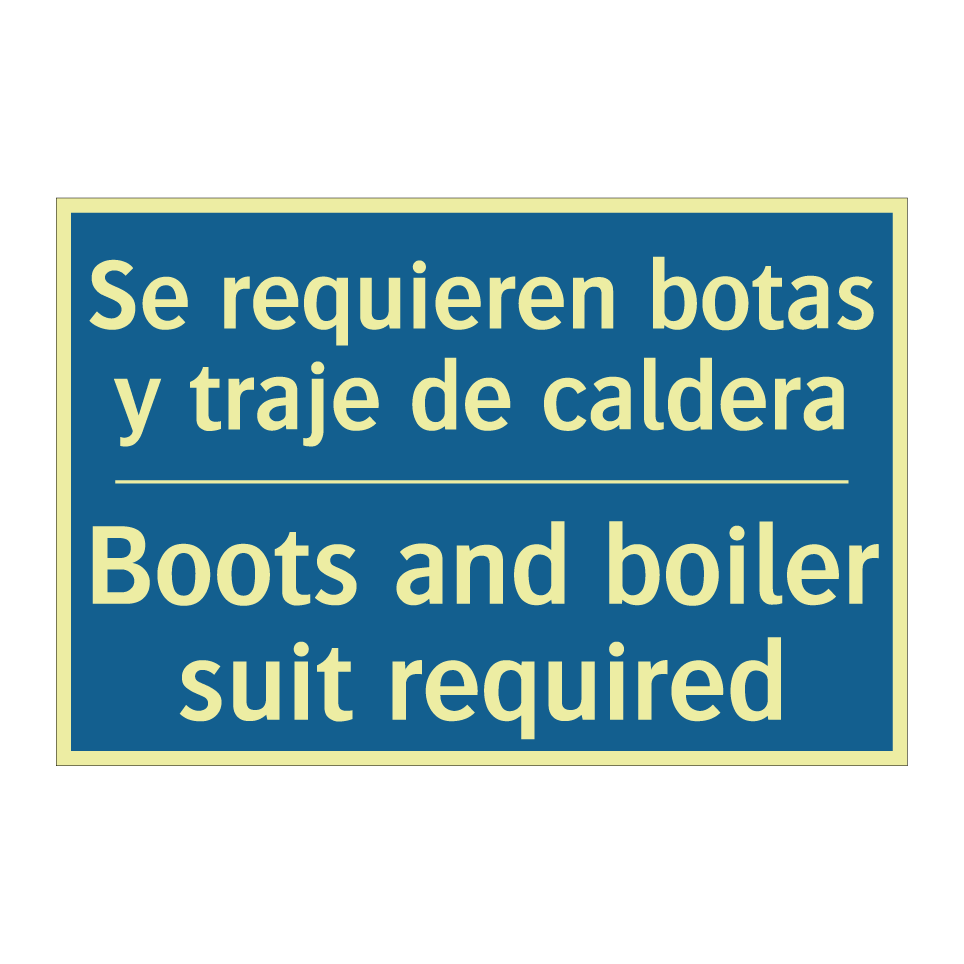 Se requieren botas y traje de  /.../ - Boots and boiler suit required