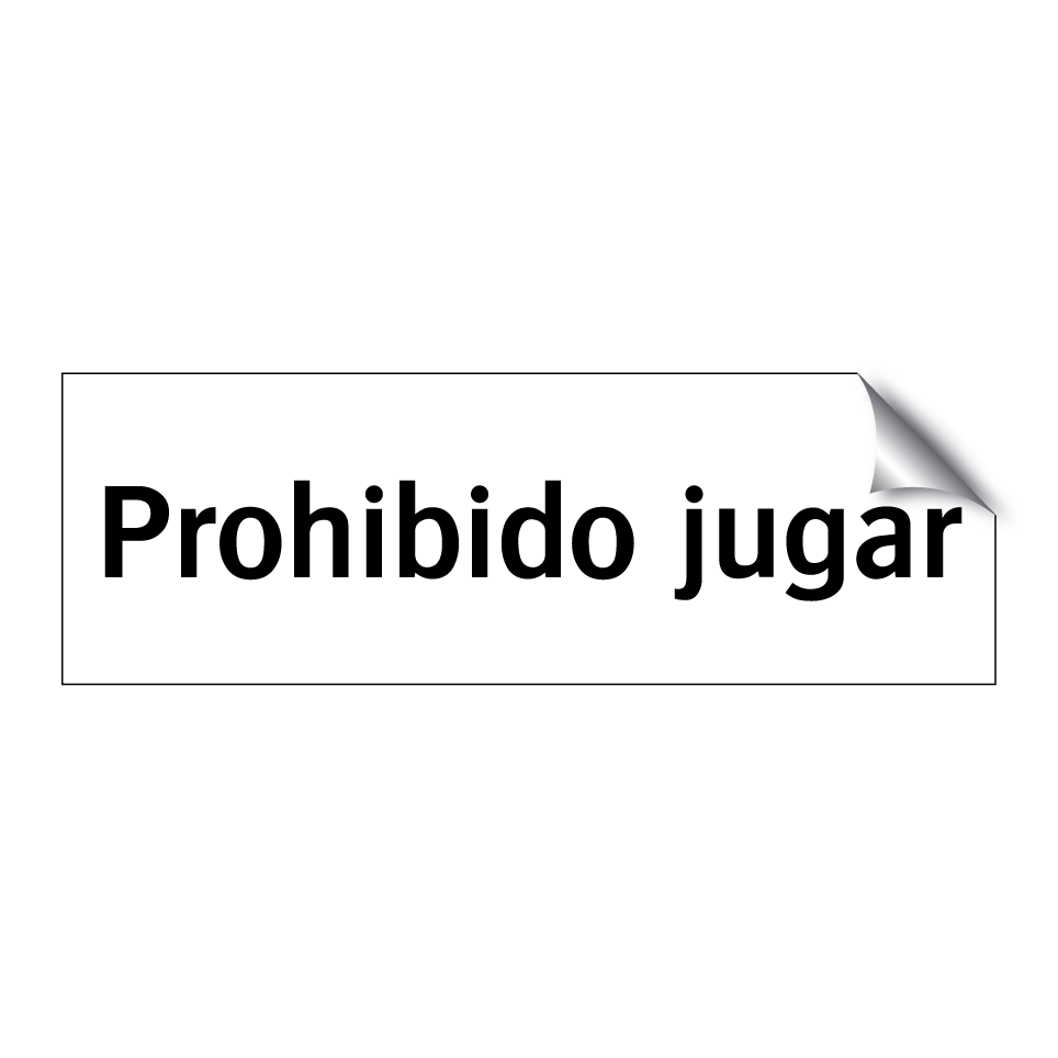 Prohibido jugar