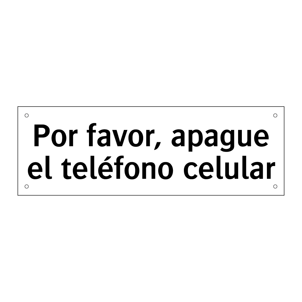 Por favor, apague el teléfono celular