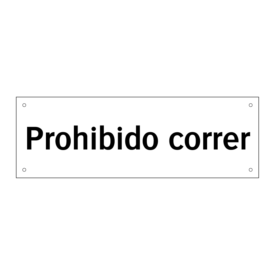Prohibido correr