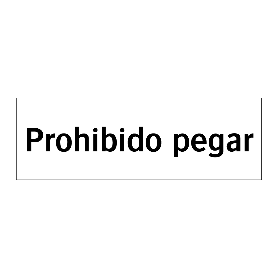 Prohibido pegar