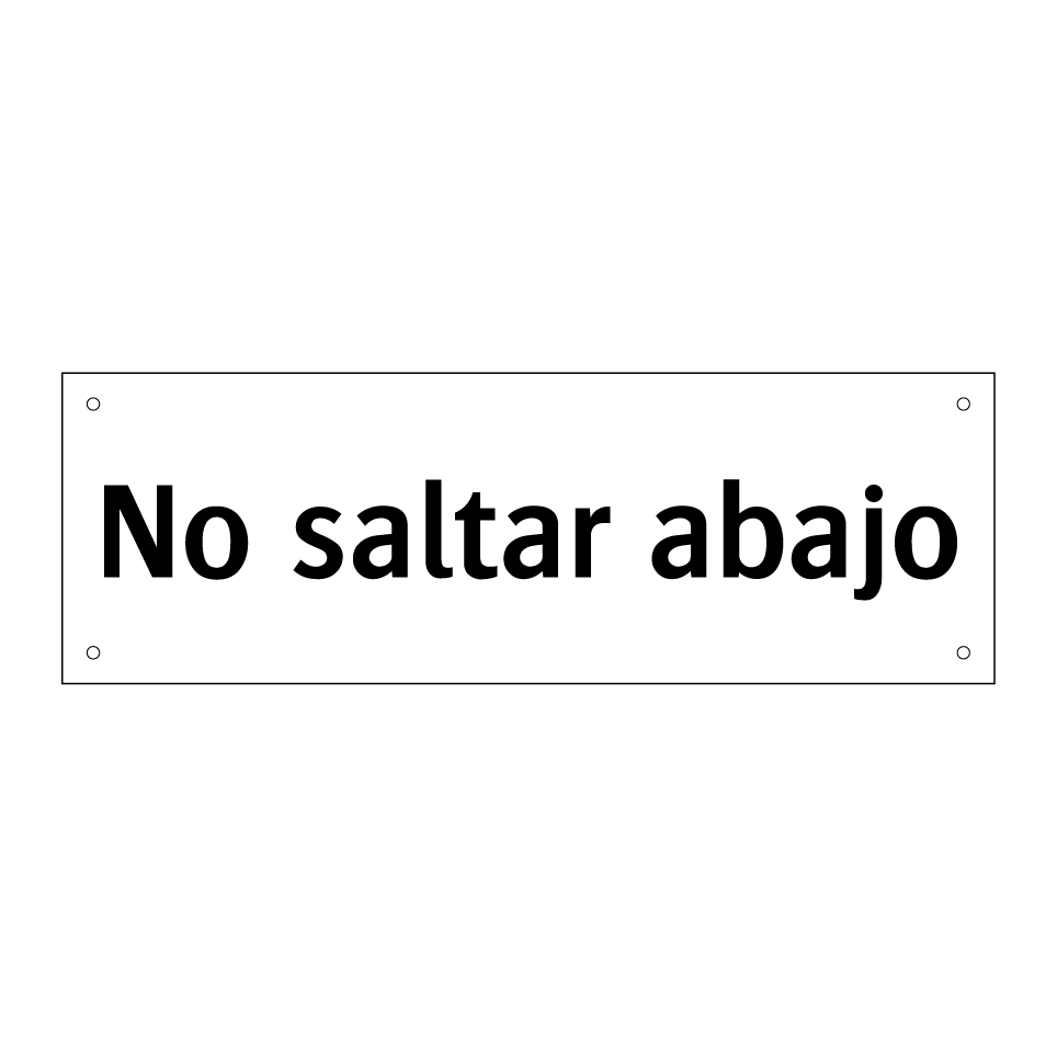 No saltar abajo