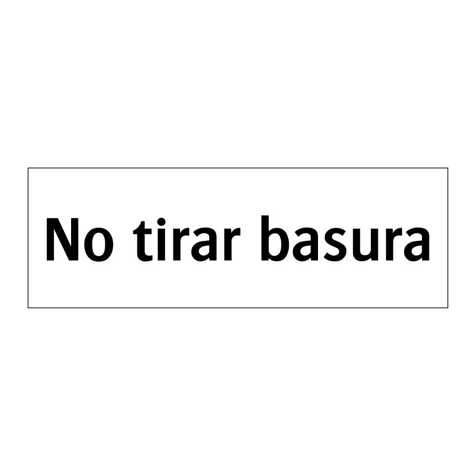 No tirar basura